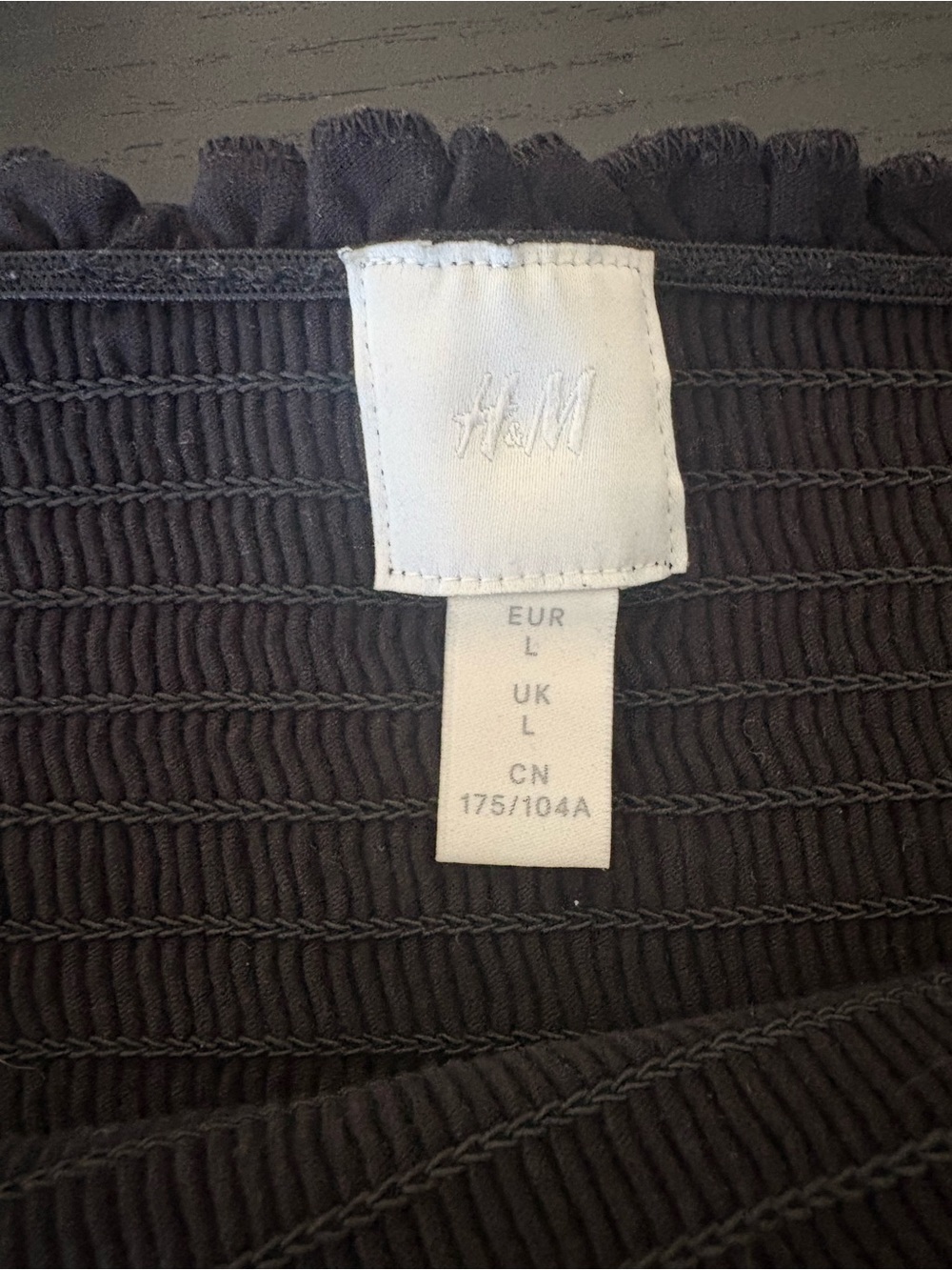 H&M Black Ruffle Edge Tube Top - Picture 3 of 3